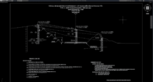 typical deep excavation cross section