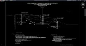 typical deep excavation cross section