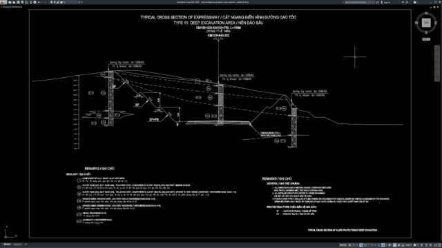 typical deep excavation cross section typical deep excavation cross section