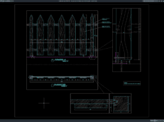 Download Wooden Fence Elevation and Section Details DWG AutoCAD wooden fence elevation and section details