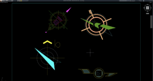block simbol arah utara