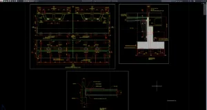 bridge abutment plan and section details