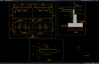 Download Bridge Abutment Plan and Section Details DWG AutoCAD bridge abutment plan and section details
