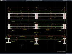 Download Bridge Deck Plan and Elevation Details DWG AutoCAD bridge deck plan and elevation details