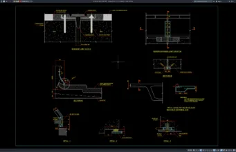 Download Bridge Deck Structural Details DWG AutoCAD bridge deck structural details