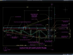 Download Cantilever Truss Elevation Details DWG AutoCAD cantilever truss elevation details