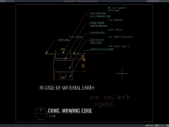 Download Concrete Mowing Edge Details DWG AutoCAD concrete mowing edge details