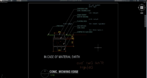 concrete mowing edge details