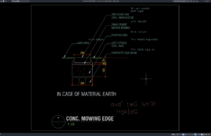 Download Concrete Mowing Edge Details DWG AutoCAD concrete mowing edge details