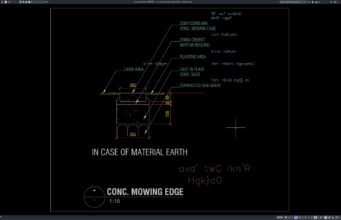Download Concrete Mowing Edge Details DWG AutoCAD concrete mowing edge details