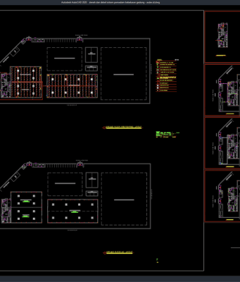 denah dan detail sistem pemadam kebakaran gedung
