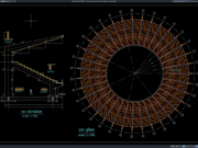 Download Denah dan Potongan Stadion Melingkar DWG AutoCAD denah dan potongan stadion melingkar