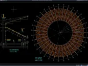 Download Denah dan Potongan Stadion Melingkar DWG AutoCAD denah dan potongan stadion melingkar