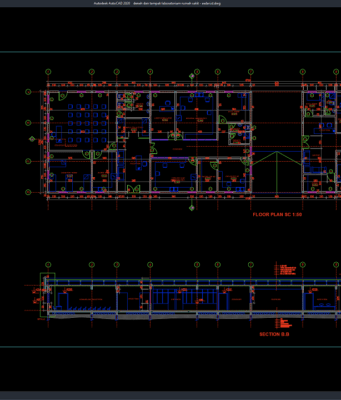 Download Denah dan Tampak Laboratorium Rumah Sakit DWG AutoCAD denah dan tampak laboratorium rumah sakit