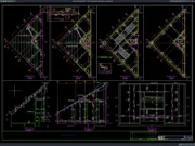 Download Denah dan Tampak Struktur Gable DWG AutoCAD denah dan tampak struktur gable