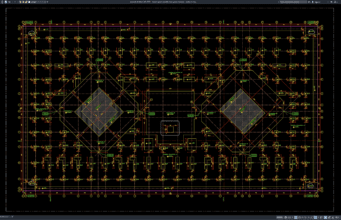 Download Denah Galian Pondasi Bangunan Hunian DWG AutoCAD denah galian pondasi bangunan hunian