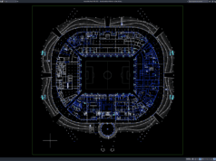 Download Denah Stadion 4 Lantai DWG AutoCAD denah stadion 4 lantai