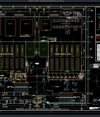 Download Denah Tata Letak dan Detail Pabrik Industri DWG AutoCAD denah tata letak dan detail pabrik industri