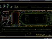 Download Denah Tata Letak Kompleks Olahraga DWG AutoCAD denah tata letak kompleks olahraga