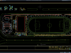 Download Denah Tata Letak Kompleks Olahraga DWG AutoCAD denah tata letak kompleks olahraga