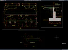 Download Detail Denah dan Potongan Abutment Jembatan DWG AutoCAD detail denah dan potongan abutment jembatan