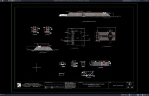 Download Detail Denah dan Potongan Bangunan Pelimpah (Spillway) DWG AutoCAD detail denah dan potongan bangunan pelimpah (spillway)