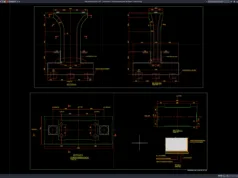 Download Detail Dimensi dan Penampang Pier Jembatan DWG AutoCAD detail dimensi dan penampang pier jembatan