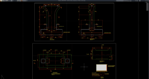 detail dimensi dan penampang pier jembatan