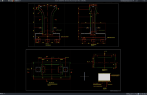 Download Detail Dimensi dan Penampang Pier Jembatan DWG AutoCAD detail dimensi dan penampang pier jembatan