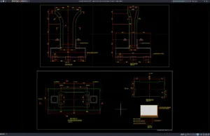 detail dimensi dan penampang pier jembatan