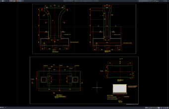 detail dimensi dan penampang pier jembatan