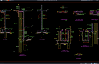 Download Detail Dinding Penahan Tanah dan Pondasi DWG AutoCAD detail dinding penahan tanah dan pondasi