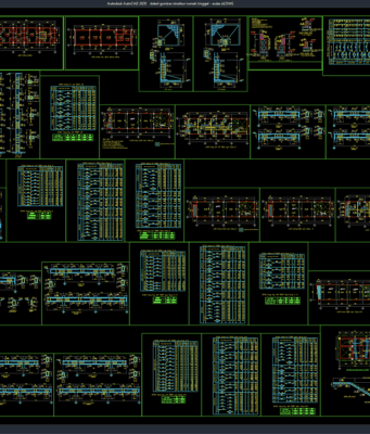 Download Detail Gambar Struktur Rumah Tinggal DWG AutoCAD detail gambar struktur rumah tinggal