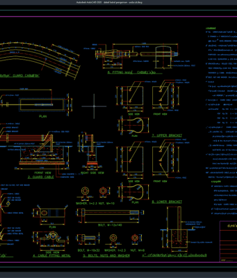 Download Detail Kabel Pengaman DWG AutoCAD detail kabel pengaman