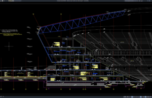 Download Detail Potongan Struktur Baja Stadion Bagian 1 DWG AutoCAD detail potongan struktur baja stadion bagian 1