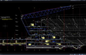 Download Detail Potongan Struktur Baja Stadion Bagian 1 DWG AutoCAD detail potongan struktur baja stadion bagian 1