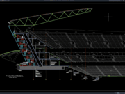 Download Detail Potongan Struktur Baja Stadion Bagian 2 DWG AutoCAD detail potongan struktur baja stadion bagian 2