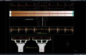 detail profil vertikal dan penampang jembatan