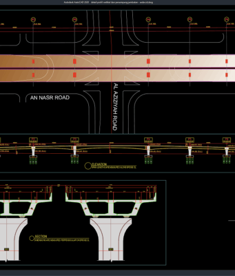 detail profil vertikal dan penampang jembatan