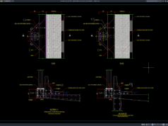 Download Detail Struktur Tiang Lampu di Atas Jembatan DWG AutoCAD detail struktur tiang lampu di atas jembatan
