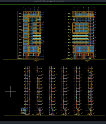 detail tampak curtain wall