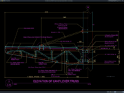 Download Detail Tampak Rangka Batang Kantilever DWG AutoCAD detail tampak rangka batang kantilever