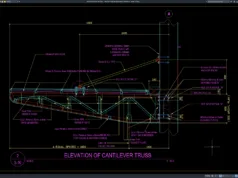 Download Detail Tampak Rangka Batang Kantilever DWG AutoCAD detail tampak rangka batang kantilever