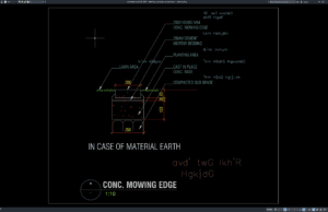 Download Detail Tepi Pembatas Rumput Beton DWG AutoCAD detail tepi pembatas rumput beton