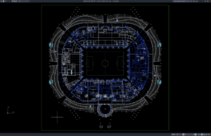 Download Four-Level Stadium Floor Plans DWG AutoCAD four-level stadium floor plans