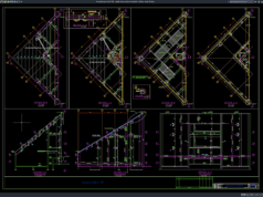 Download Gable Layout Plan and Elevation Details DWG AutoCAD gable layout plan and elevation details