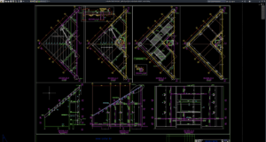 gable layout plan and elevation details