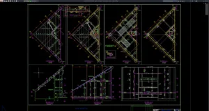 gable layout plan and elevation details