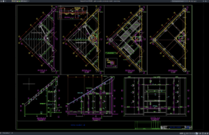Download Gable Layout Plan and Elevation Details DWG AutoCAD gable layout plan and elevation details