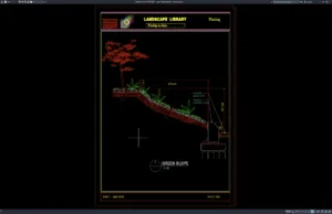 Download Green Slope Details DWG AutoCAD green slope details